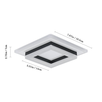 Plafonnier chambre LED moderne carré