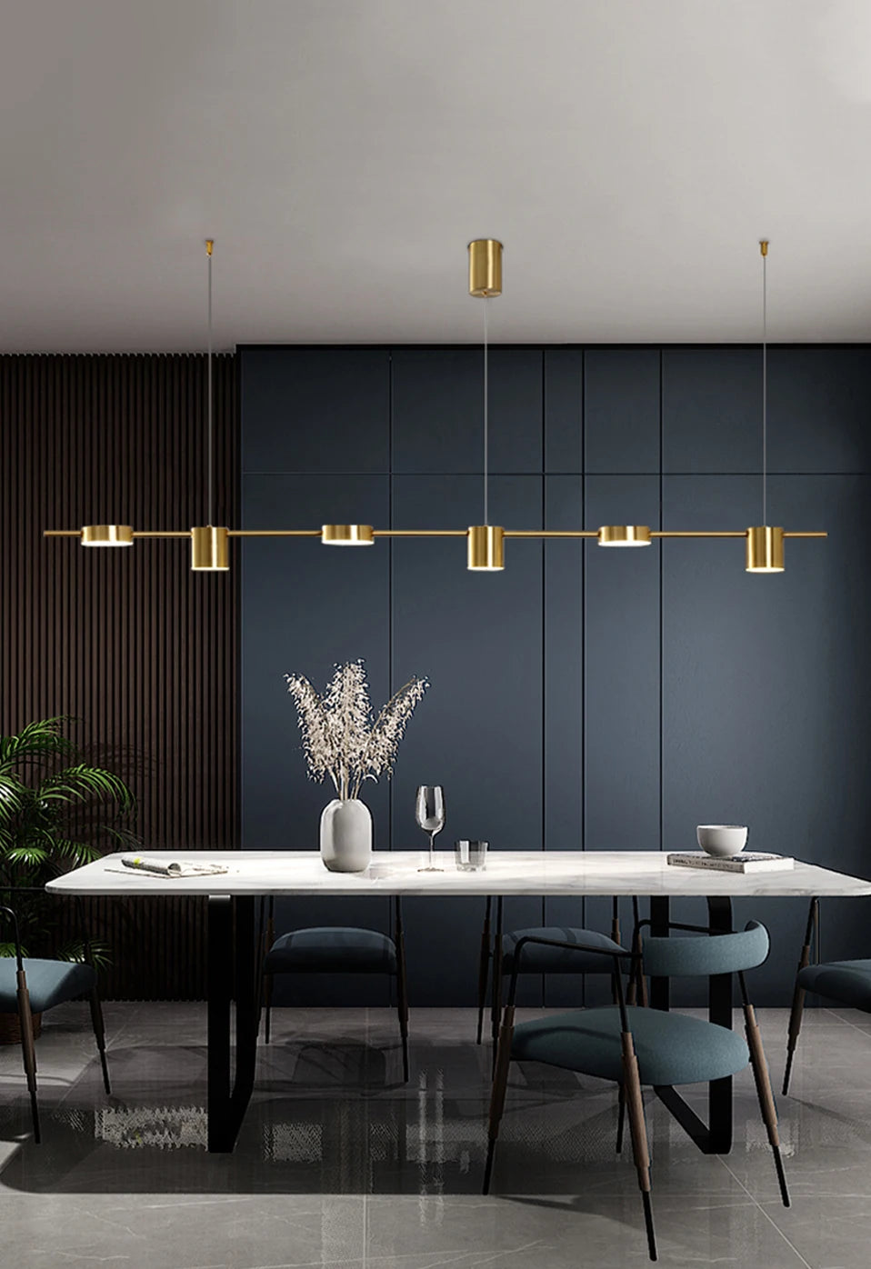 Plafonnier moderne suspendu 5 lumières