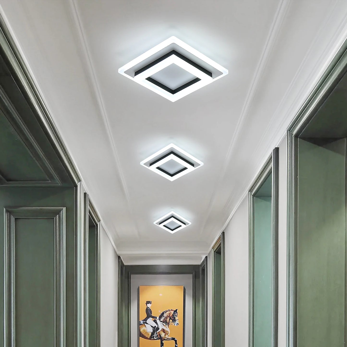 Plafonnier chambre LED moderne carré