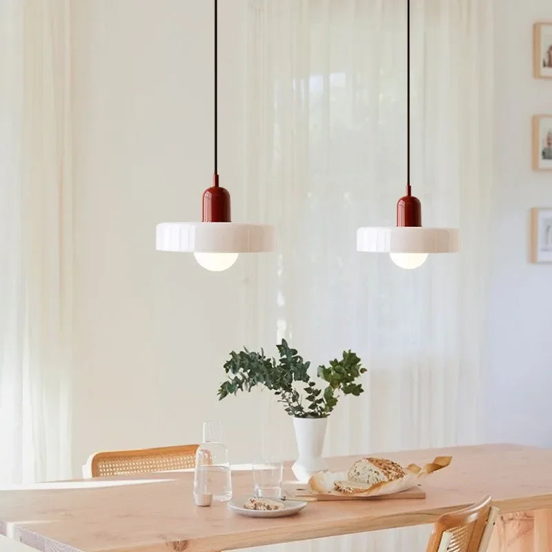 Plafonnier moderne LED en verre style nordique