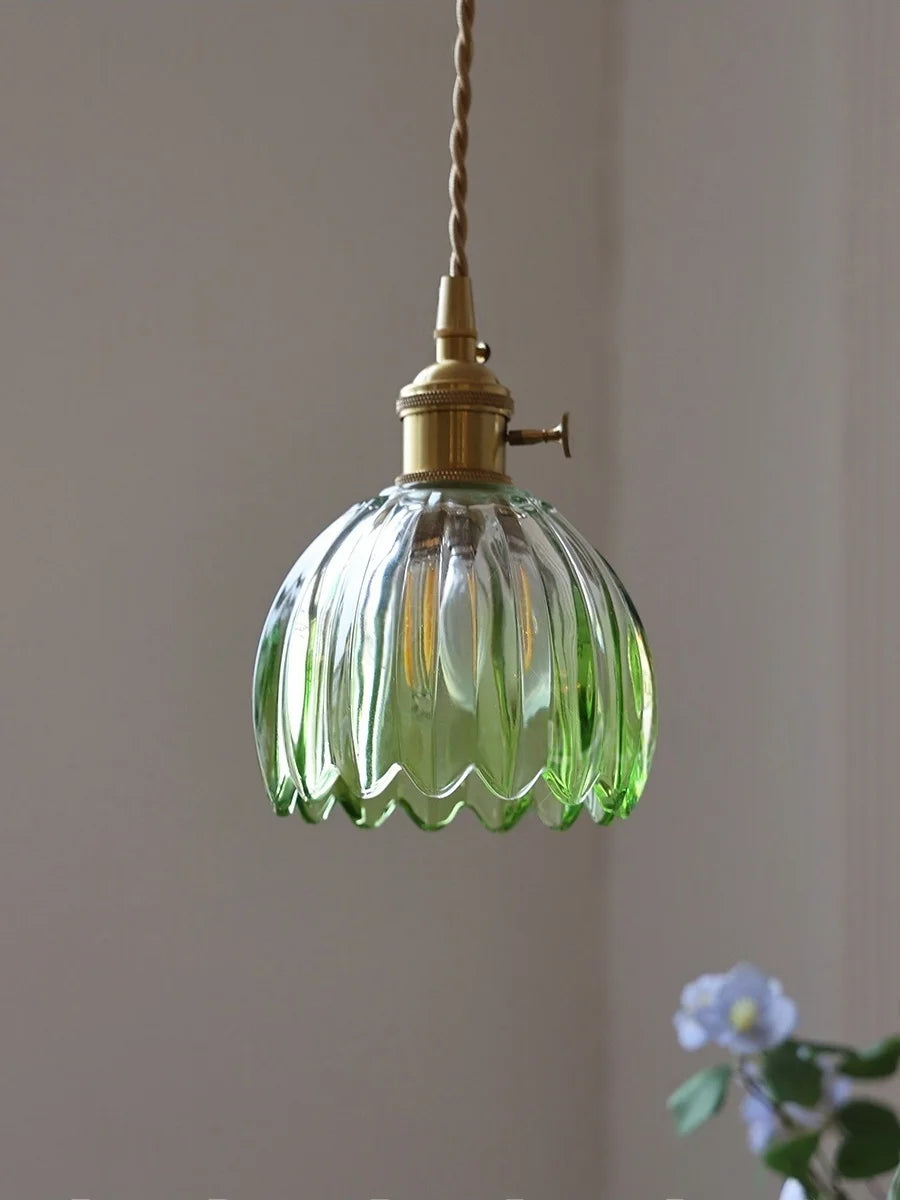 Plafonnier vintage salon nordique en verre