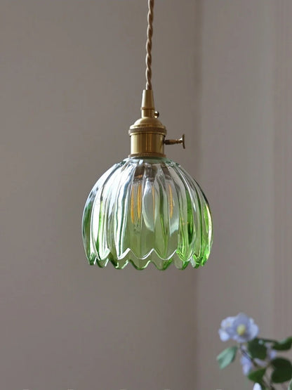 Plafonnier vintage salon nordique en verre