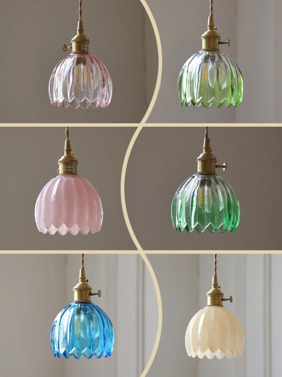 Plafonnier vintage salon nordique en verre