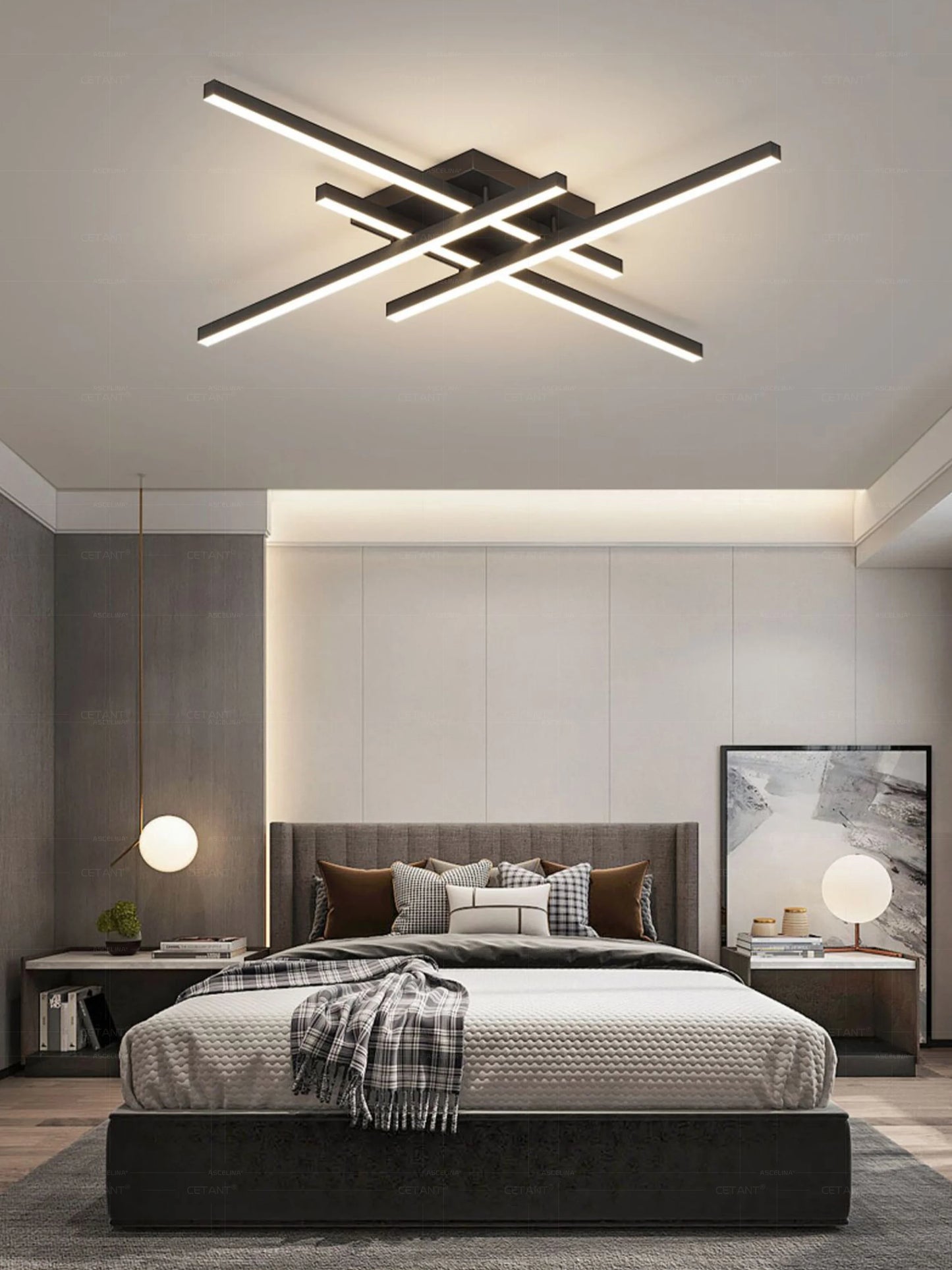 Plafonnier chambre moderne LED