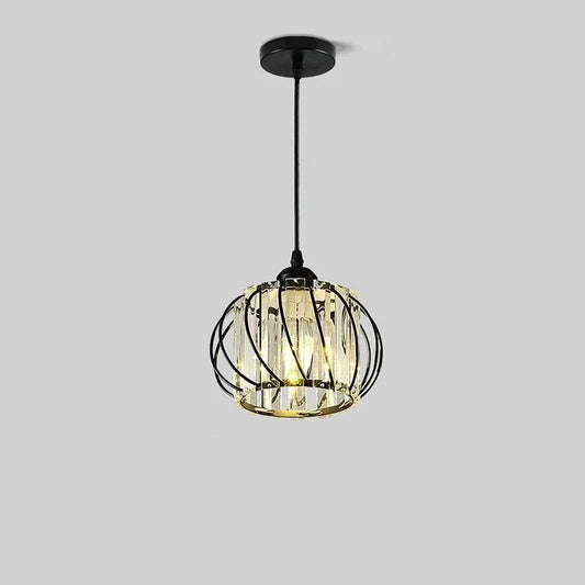 Plafonnier noir pour salon en verre en forme de globe