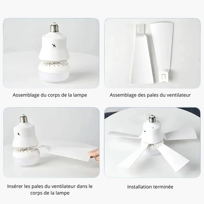 Plafonnier salon LED avec ventilateur intégré